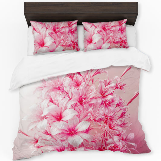 Serenade of Pink Flowers Duvet Cover Set