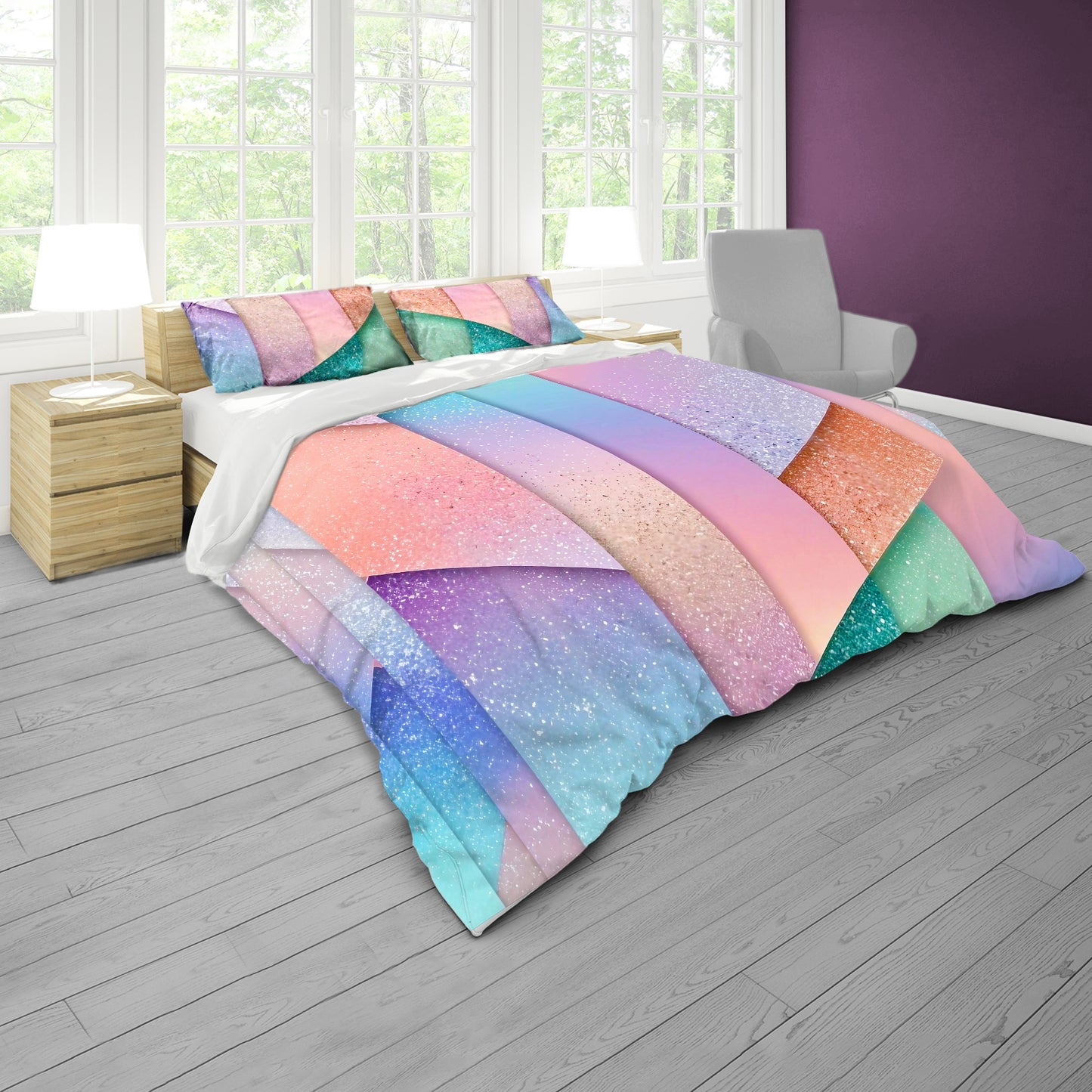 Serene Geometry Duvet Cover Set
