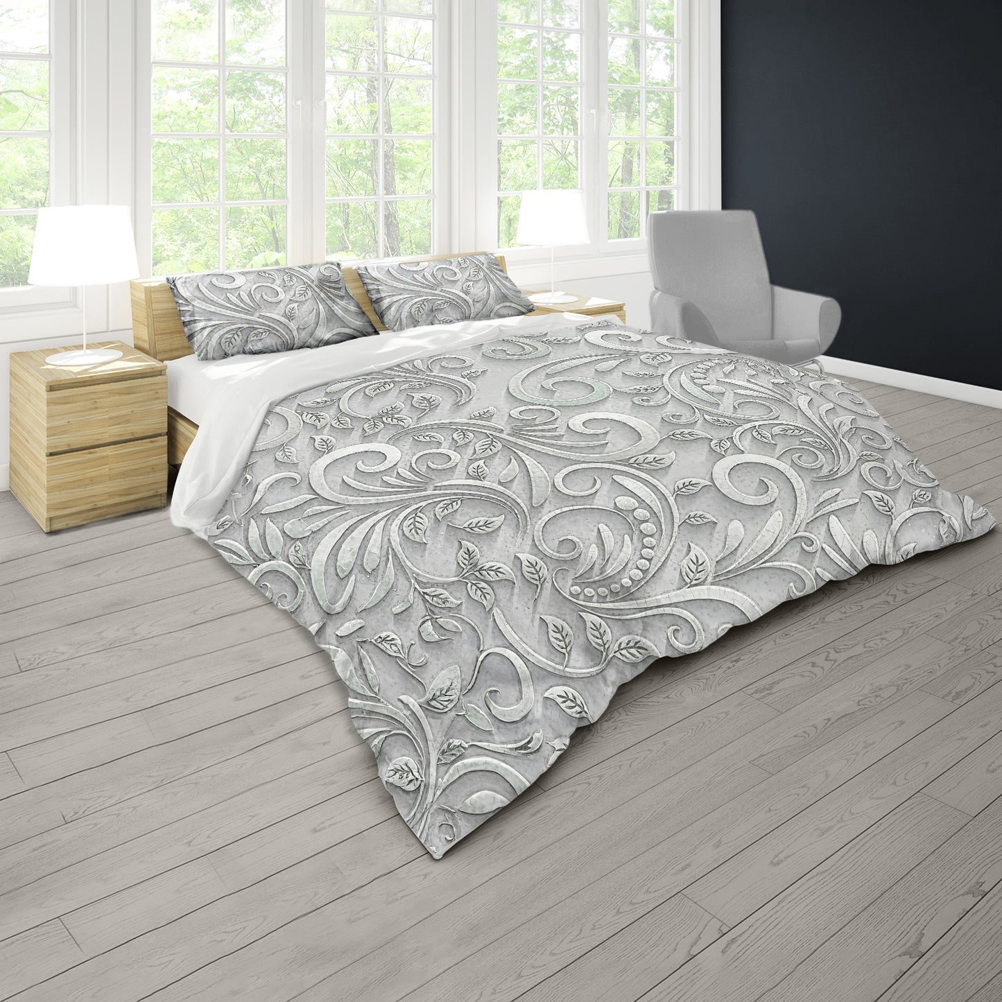 Serenity in Bloom Duvet Cover Set