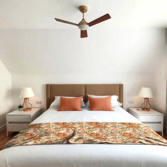 Shades of Peach Light Bed Throw