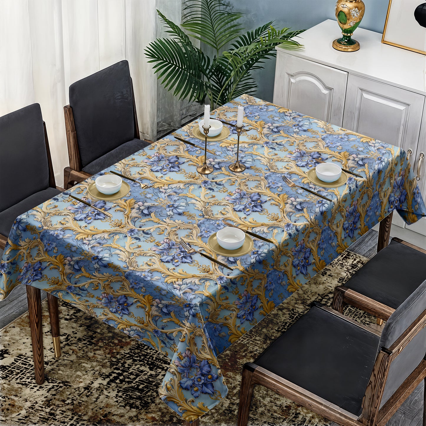 Shades Of Blue Rectangle Tablecloth