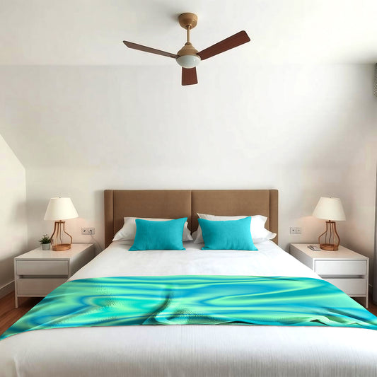 Shades of Green Light Bed Throw