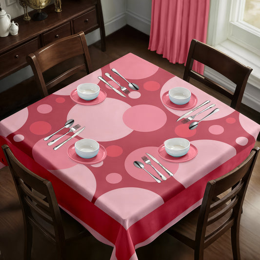 Shades of Pink Circles Square Tablecloth