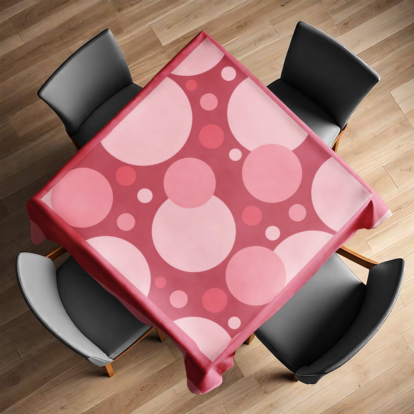 Shades of Pink Circles Square Tablecloth