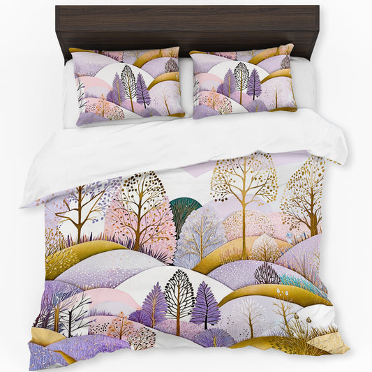 Shades of Purple Forest Duvet Cover Set