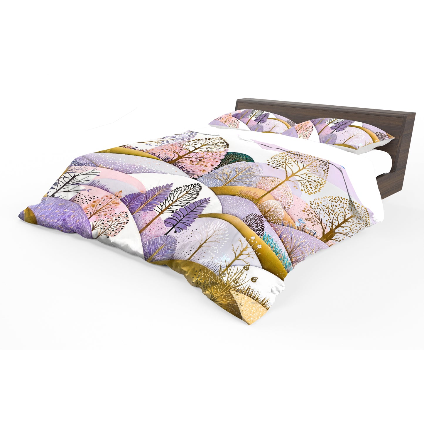 Shades of Purple Forest Duvet Cover Set