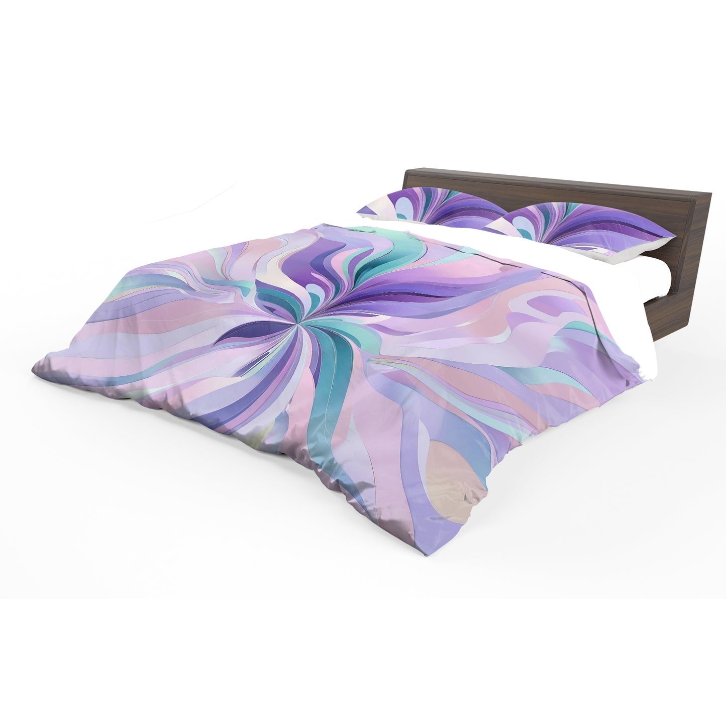 Shades of Purple and Aqua Duvet Cover Set