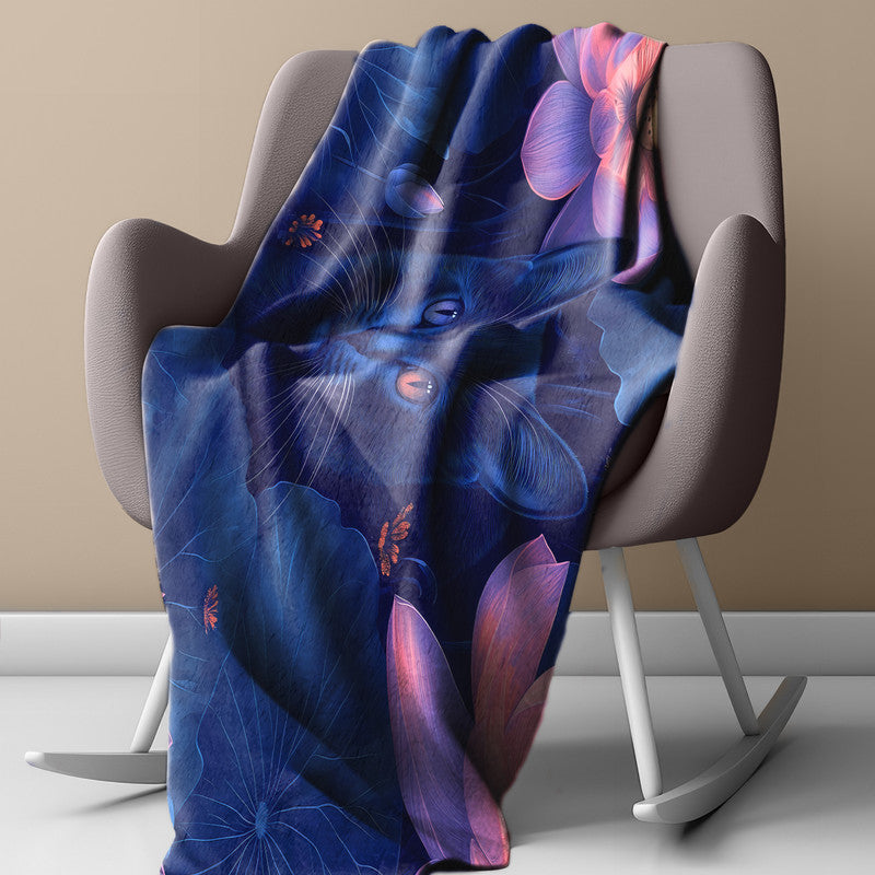 Shadow Bloom Light Weight Fleece Blanket by Wikus Schalkwyk
