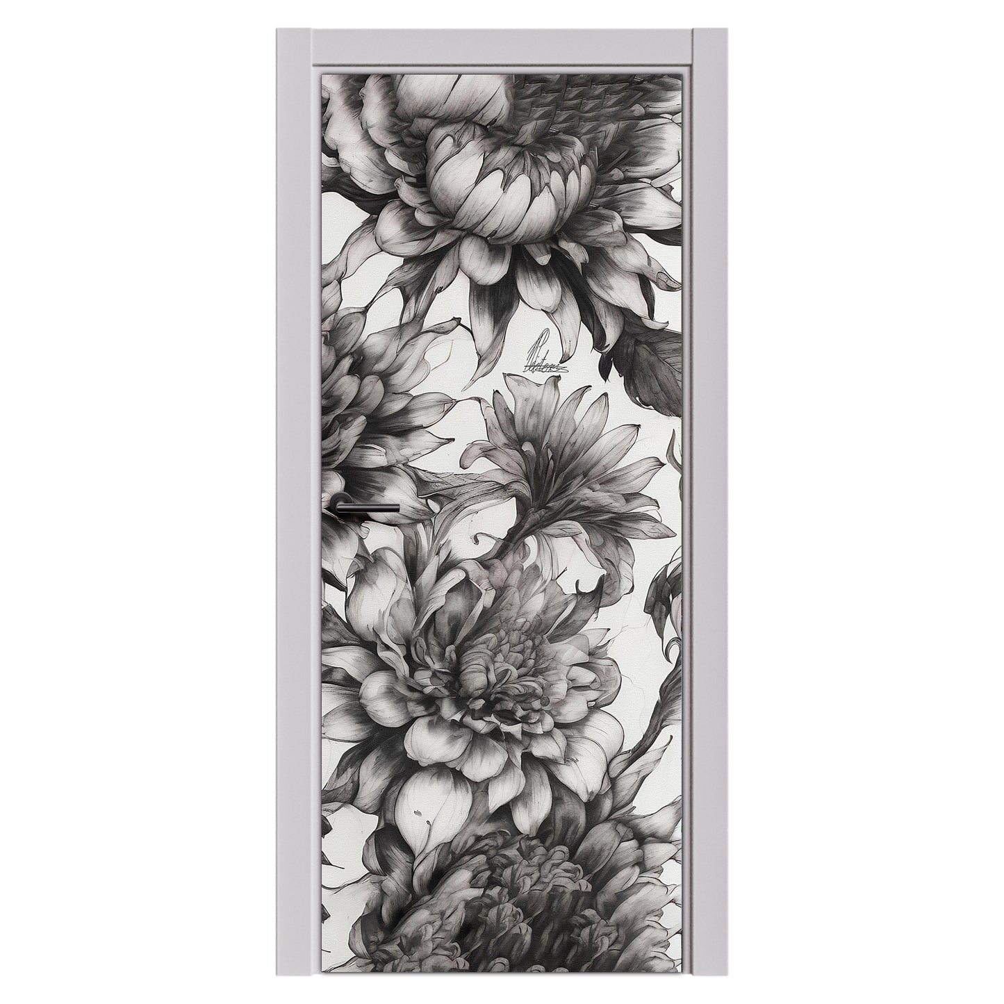 Decoupage -Shadow Bloom Flowers  By Nathan Pieterse Door