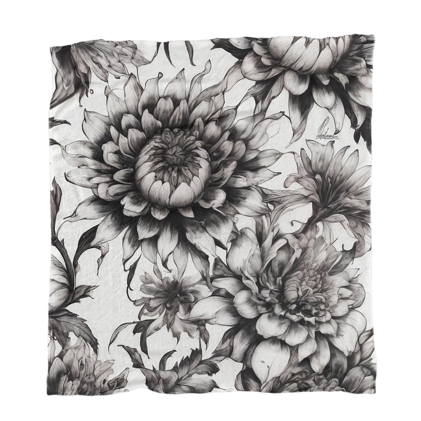 Shadow Bloom Flowers  Light Weight Fleece Blanket by Nathan Pieterse