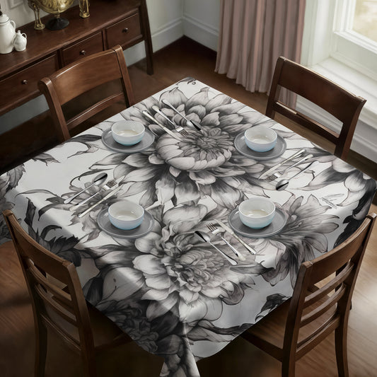 Shadow Flowers Square Tablecloth By Nathan Pieterse