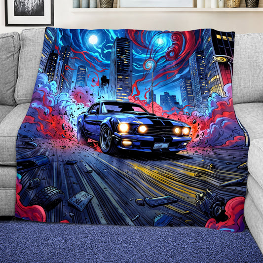 Shadow Racer Light Weight Fleece Blanket