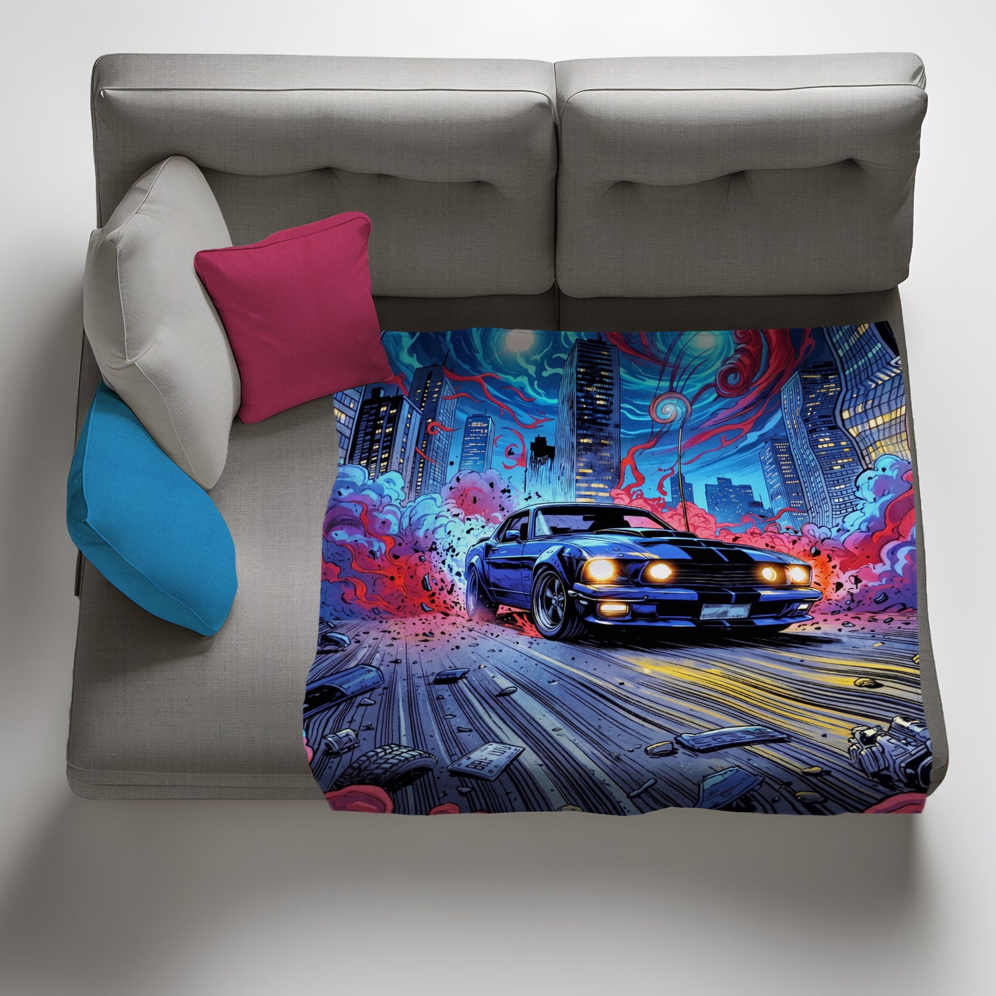 Shadow Racer Light Weight Fleece Blanket