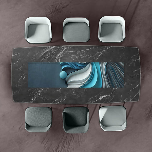 Shapes of Aqua Waves 160cm Table Runner