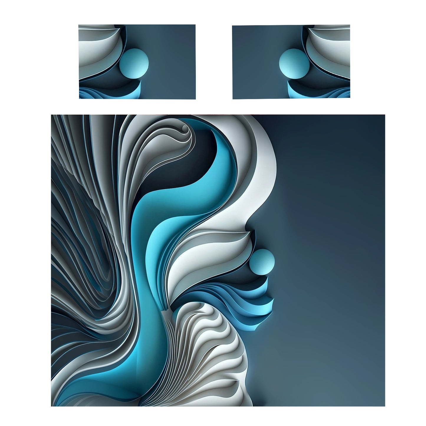 Shapes of Morphing Waves Duvet Cover Set