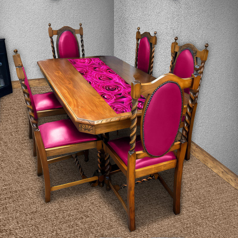 Sherize Pink Roses 160cm Table Runner