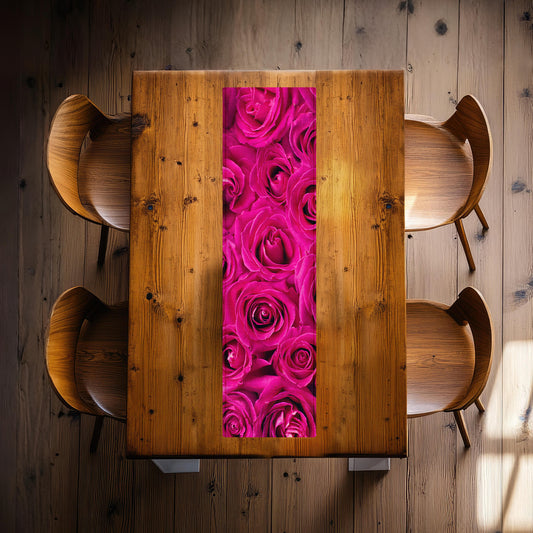 Sherize Pink Roses 160cm Table Runner