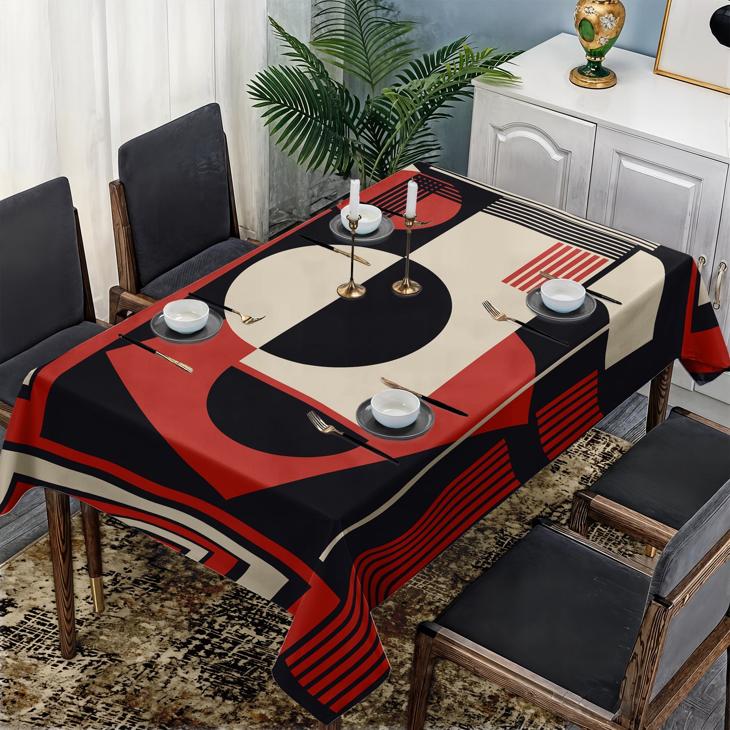 Shifting Symmetries Rectangle Tablecloth