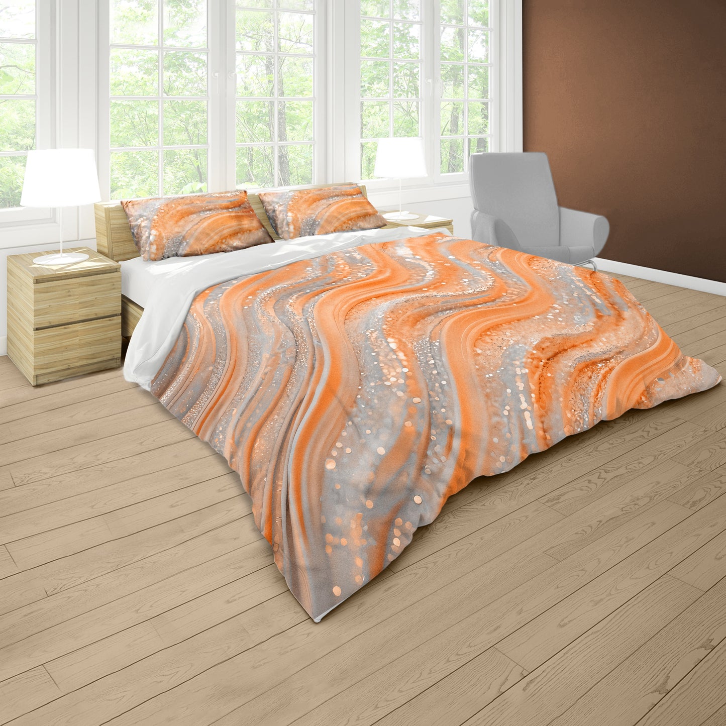 Shimmering  Flow Duvet Cover Set