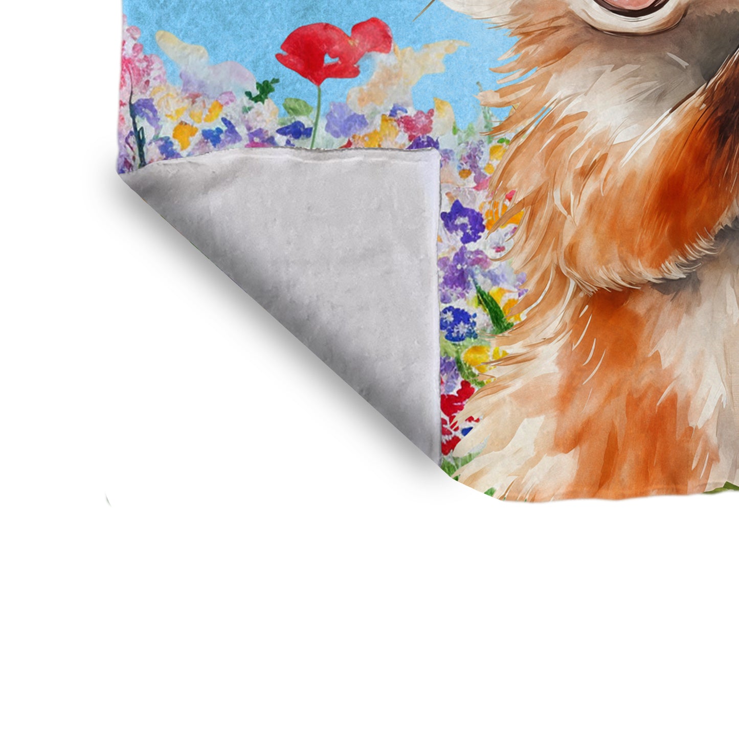 Shy Little Fox Baby Fleece Blanket