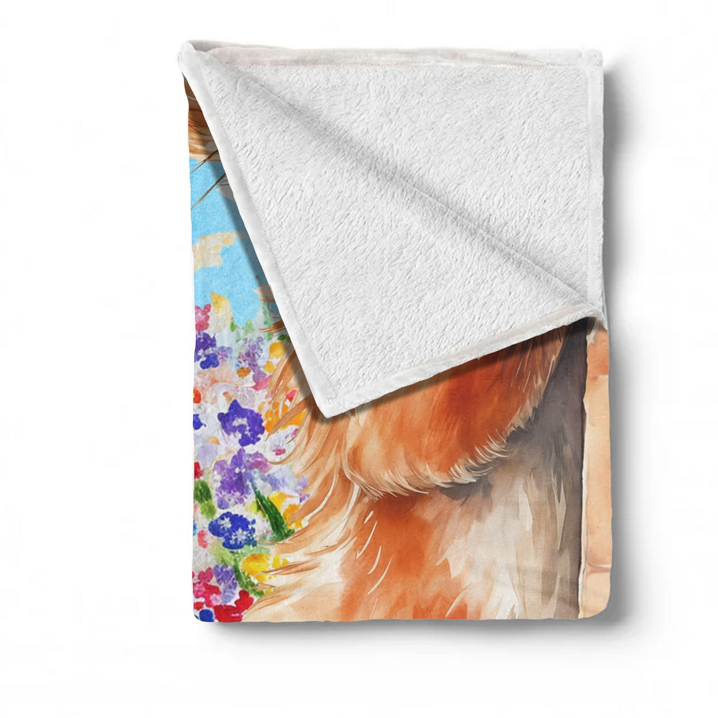 Shy Little Fox Baby Fleece Blanket