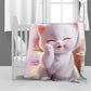 Shy Kitten Baby Fleece Blanket