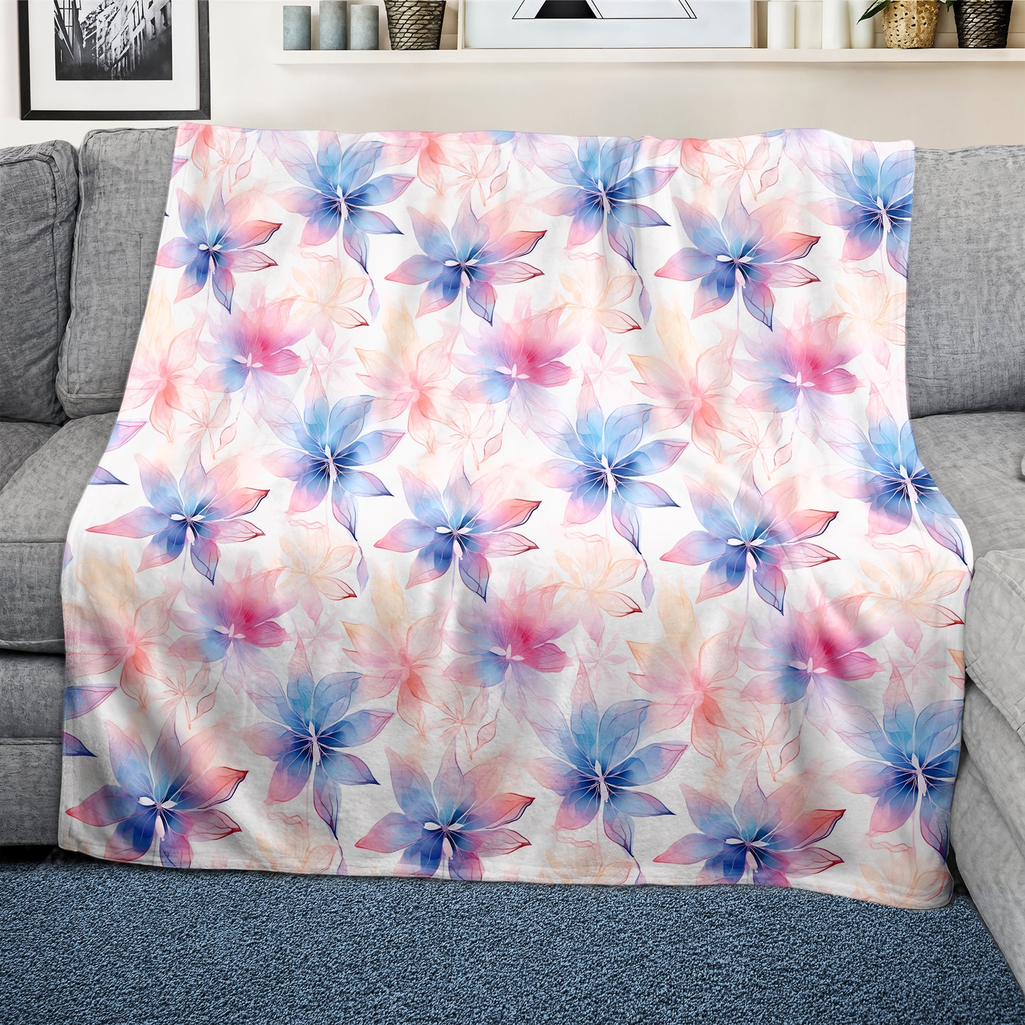 Silky Harlequins Light Weight Fleece Blanket