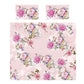 Silky Pink Rose Duvet Cover Set