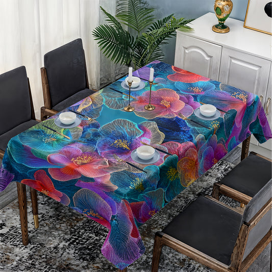 Silky Purple and Pink Rectangle Tablecloth