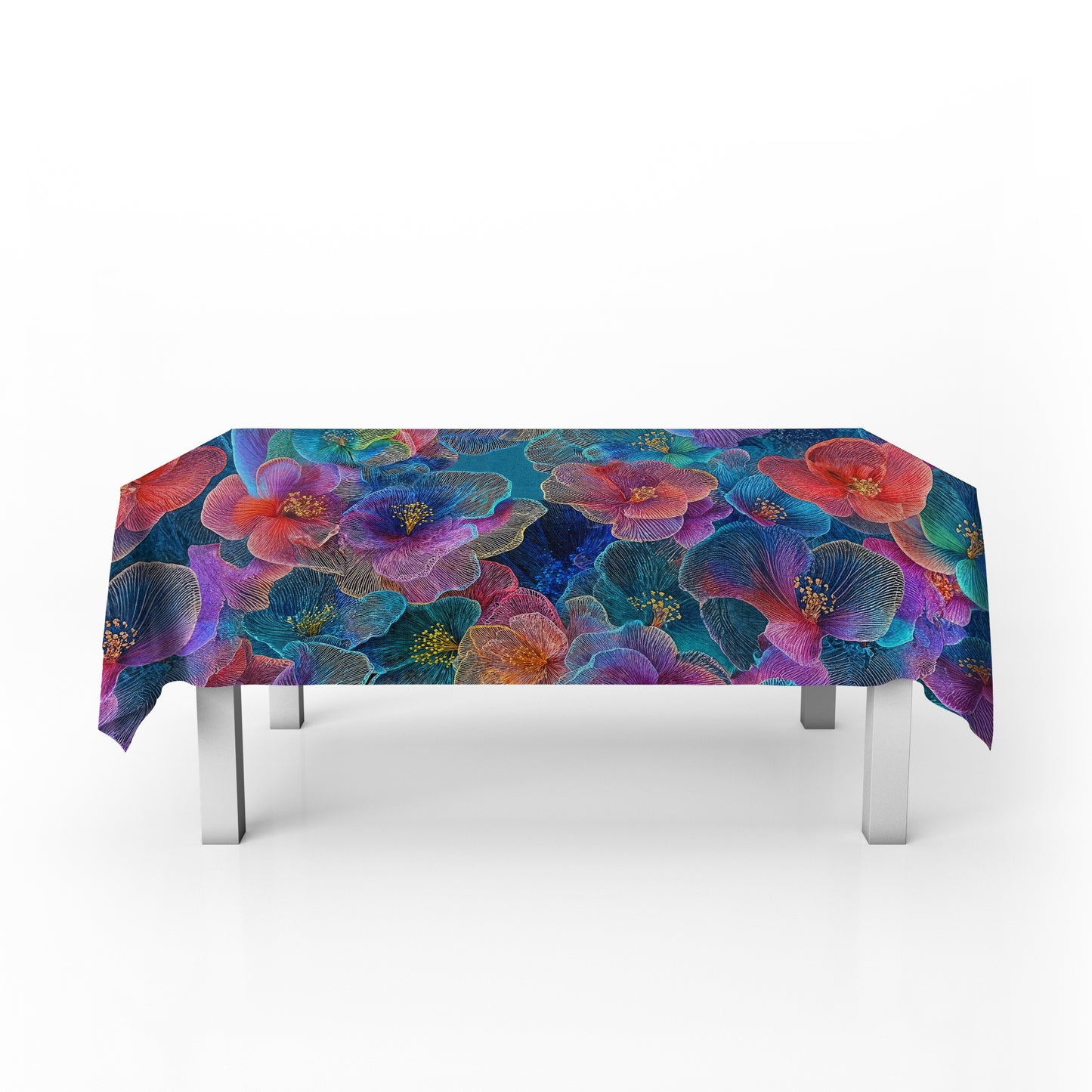 Silky Purple and Pink Rectangle Tablecloth