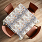 Silver Blue Square Tablecloth