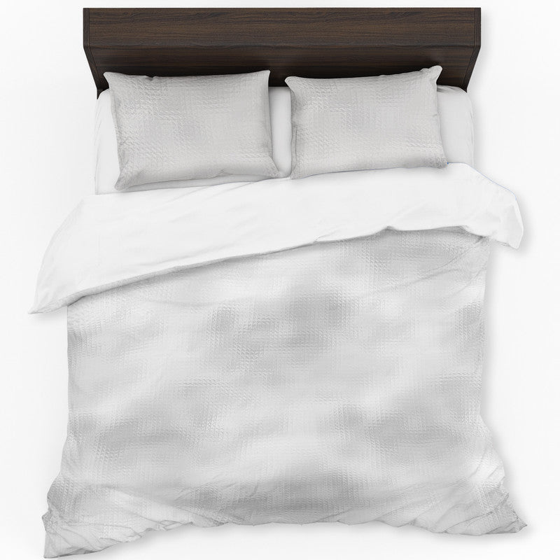 Silver Cubical Gleam Duvet Cover Set