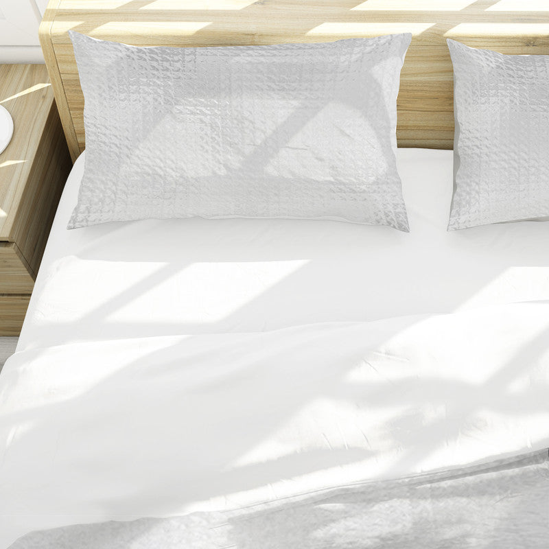 Silver Cubical Gleam Duvet Cover Set