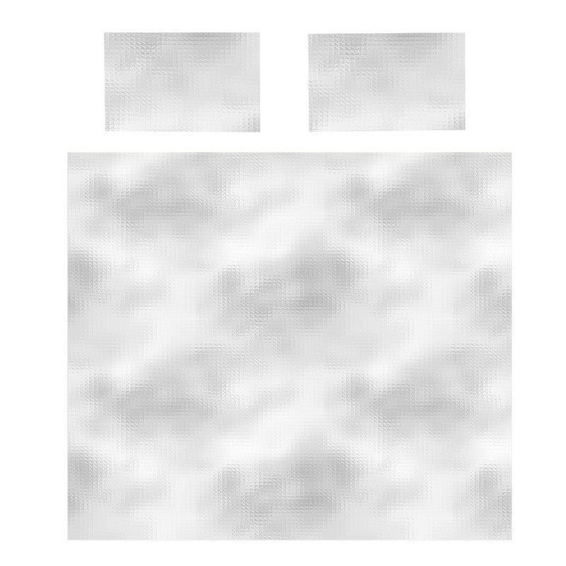 Silver Cubical Gleam Duvet Cover Set