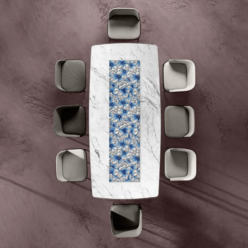 Silver Leaves 160cm Table Runner