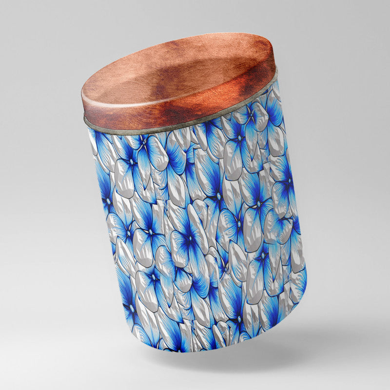 Silver Leaves Drum Decoupage