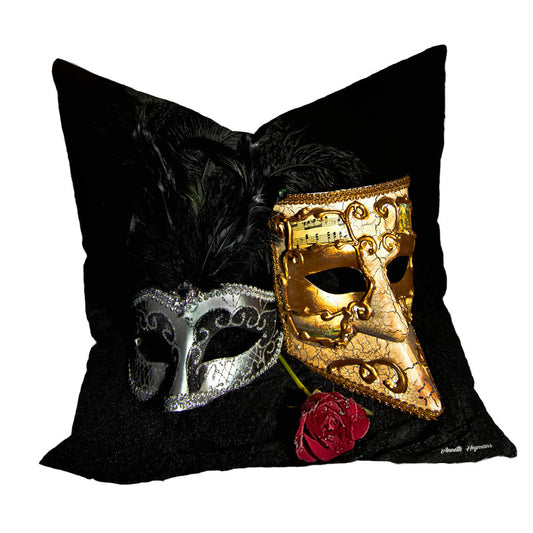 Silver and Gold Masks Luxury Scatter by Annette Heymans