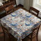 Silver Blue Square Tablecloth