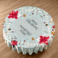 Silver Christmas Round Tablecloth