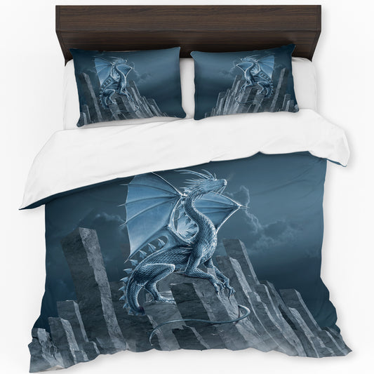 Silver Dragon Duvet Cover Set By Vincent Hie