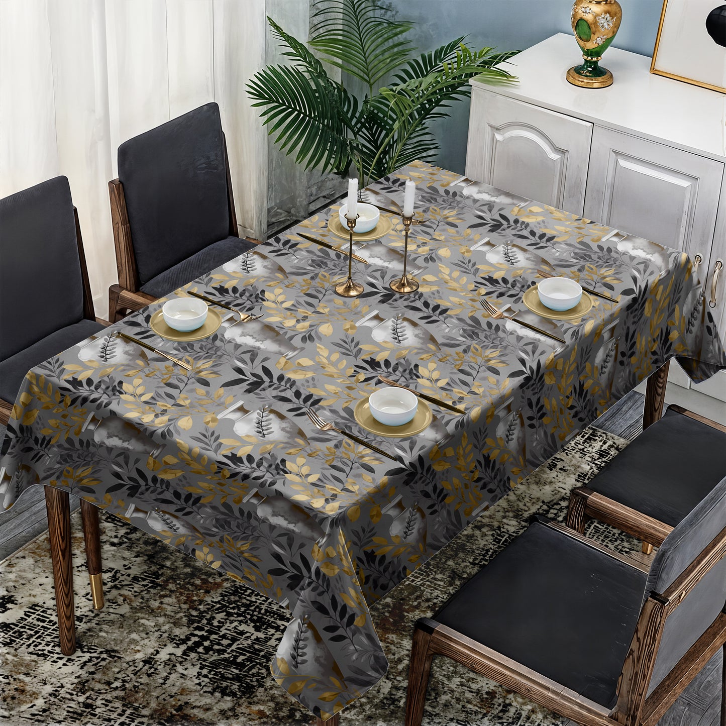 Silver Fields Rectangle Tablecloth