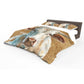 Silver Horn Cow Duvet Cover Set by Mark van Vuuren