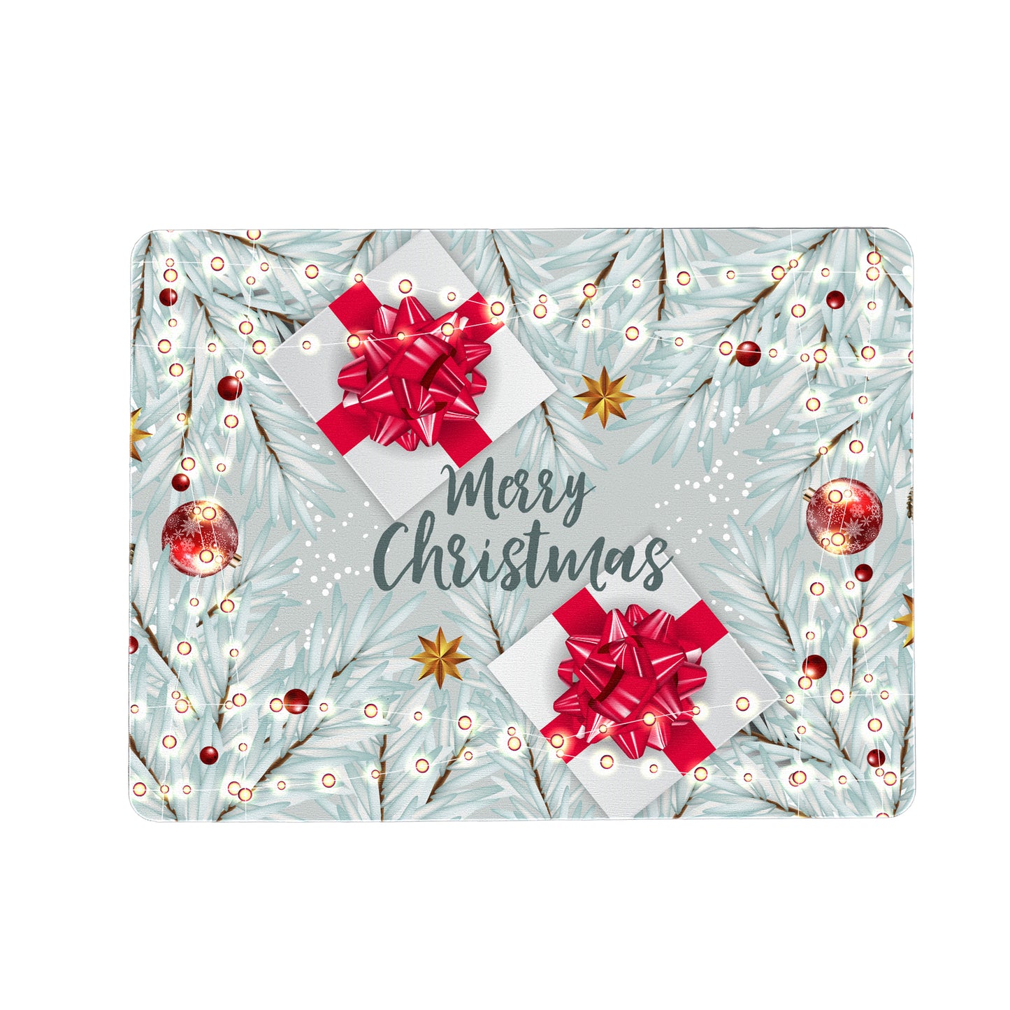 Silver Merry Christmas Placemats