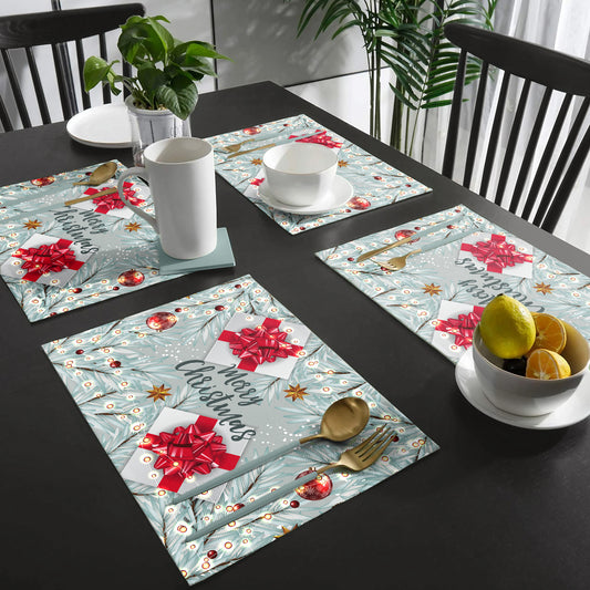 Silver Merry Christmas Placemats