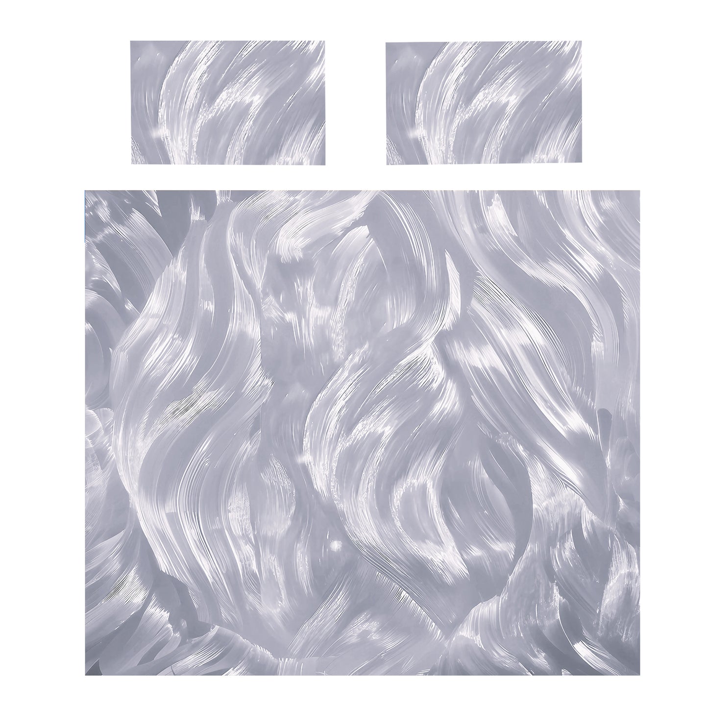 Silver Silk Duvet Cover Set