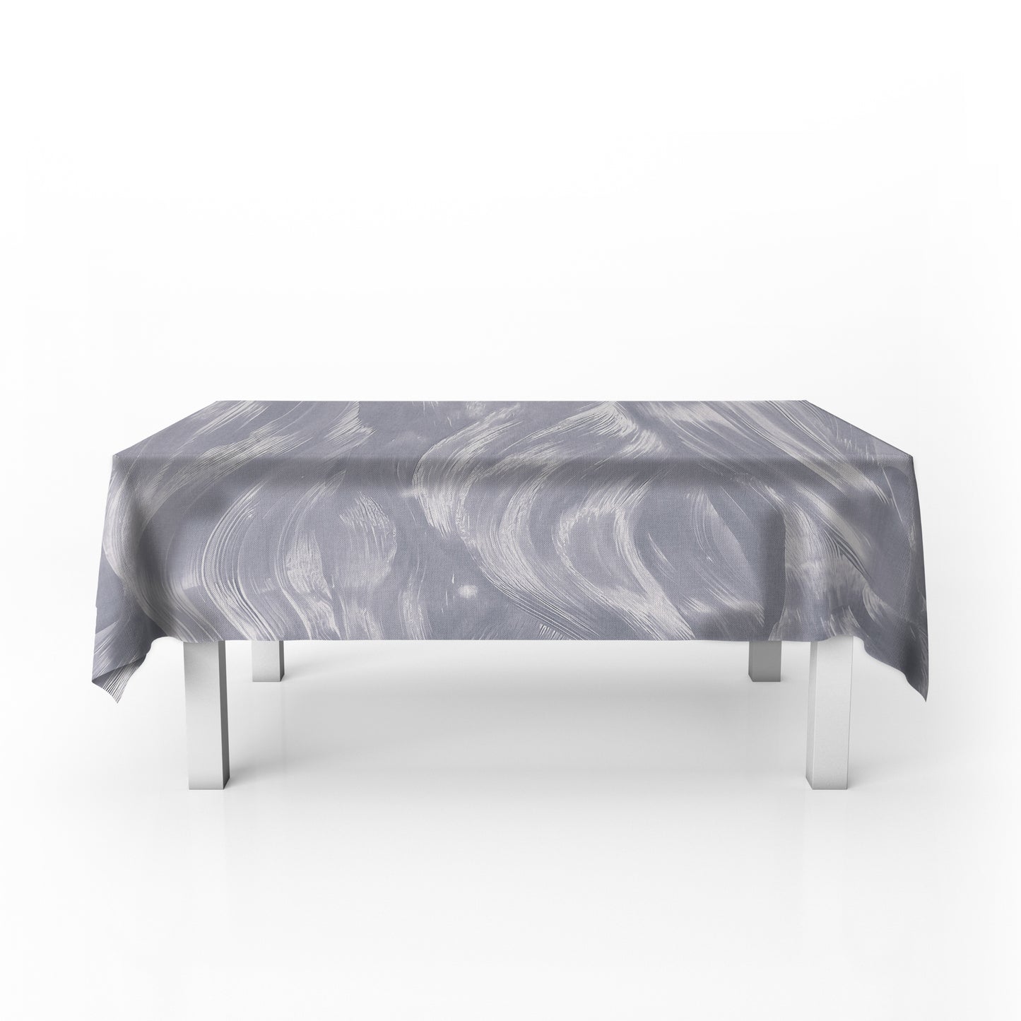 Silver Silk Rectangle Tablecloth