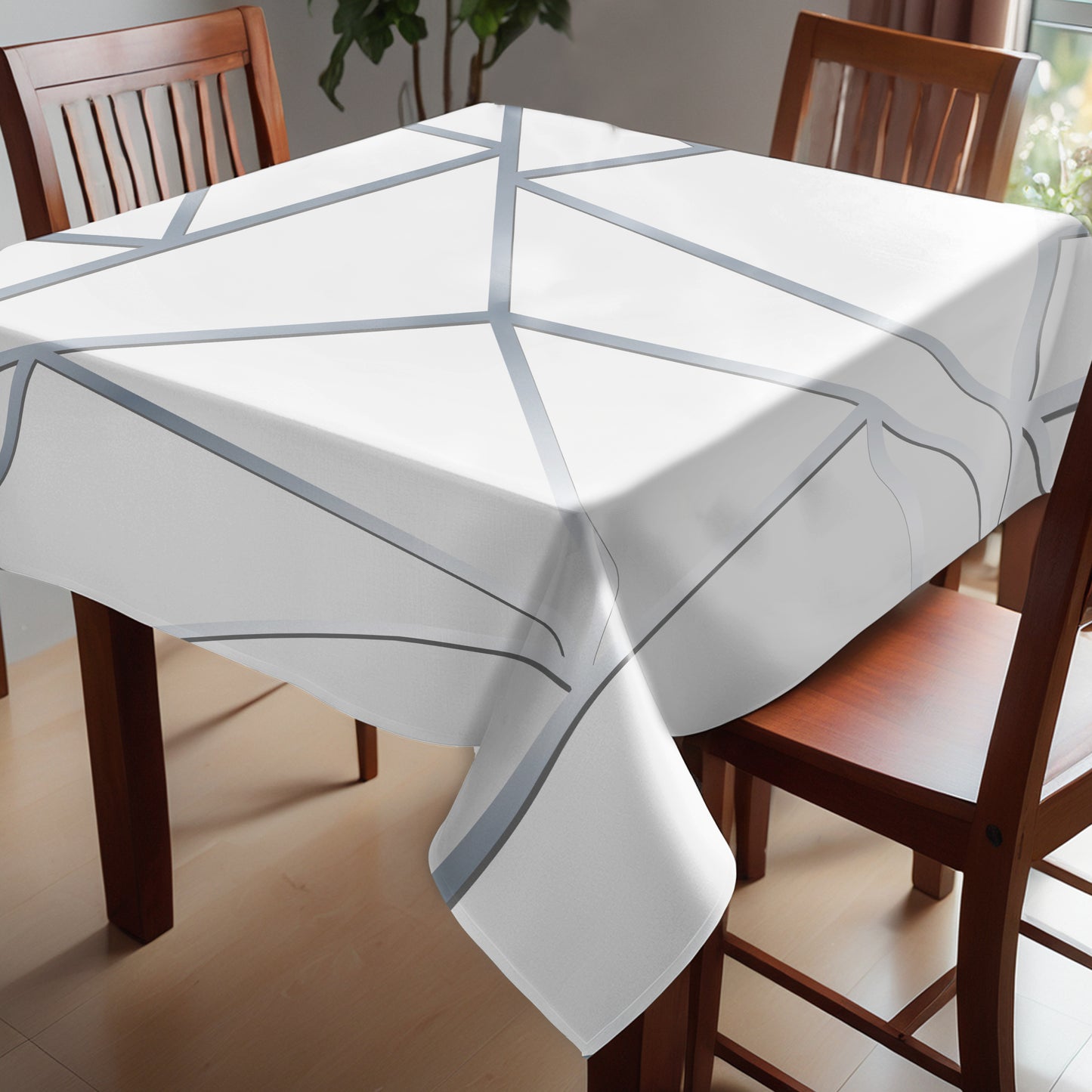Silver Spectrum Square Tablecloth