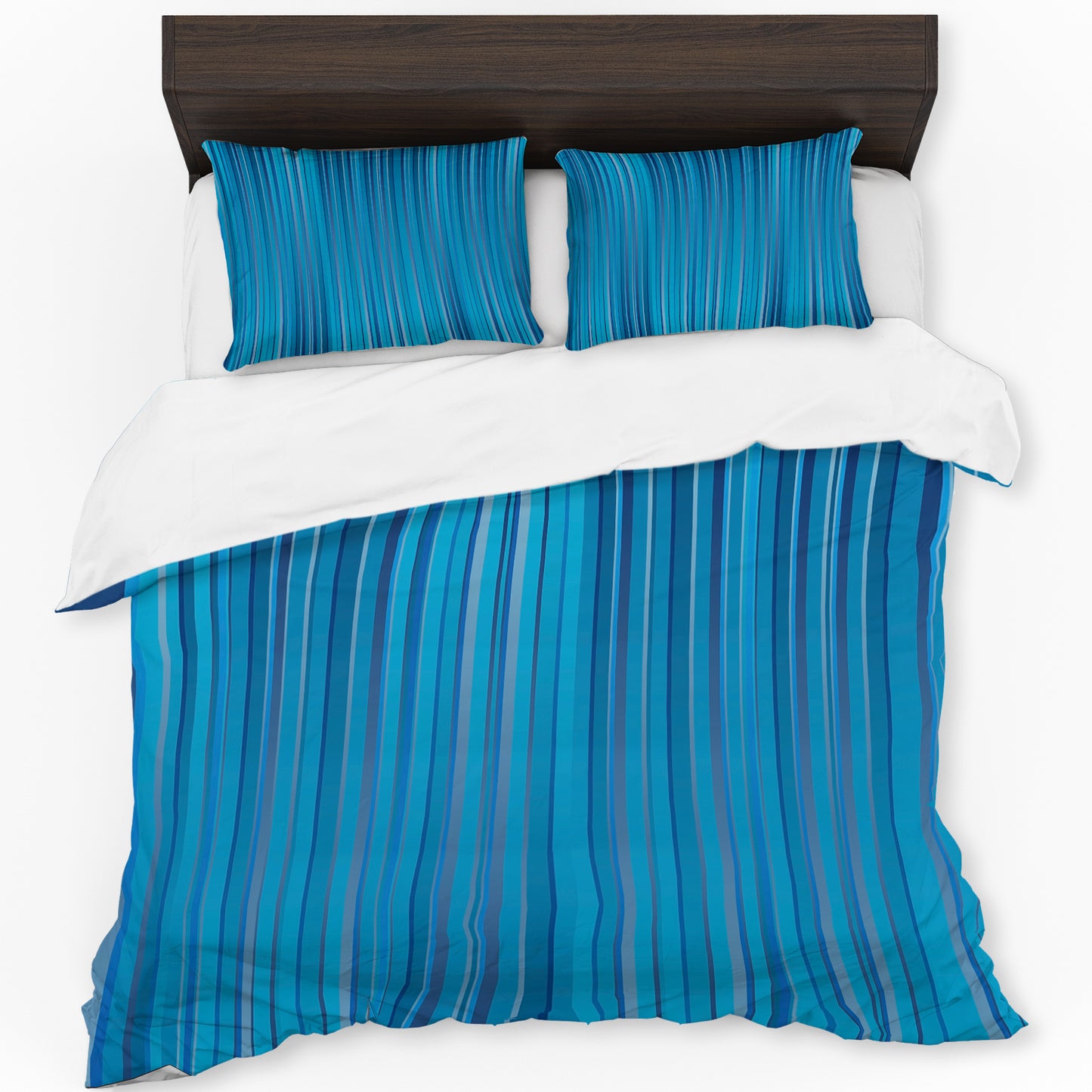 Turquoise Lined Duvet Cover Set