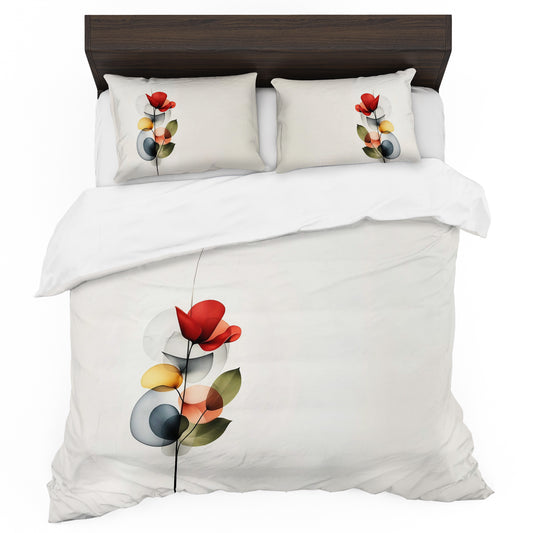 Single Beautiful Flower Duvet Cover Set