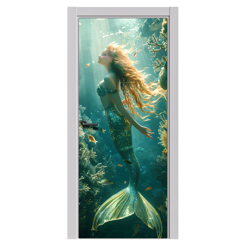 Siren Mermaid Door Decoupage